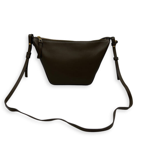 Loewe Hammock Hobo Mini Green Shoulder Bag in Calfskin, Gold hardware_11