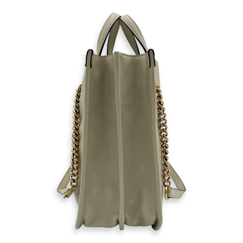 Gucci Horsebit 1955 Top Handle Bag White in Calfskin, Gold hardware_4