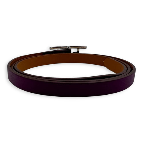 Hermès Behapi Double tour Purple in Calfskin, Palladium hardware_2