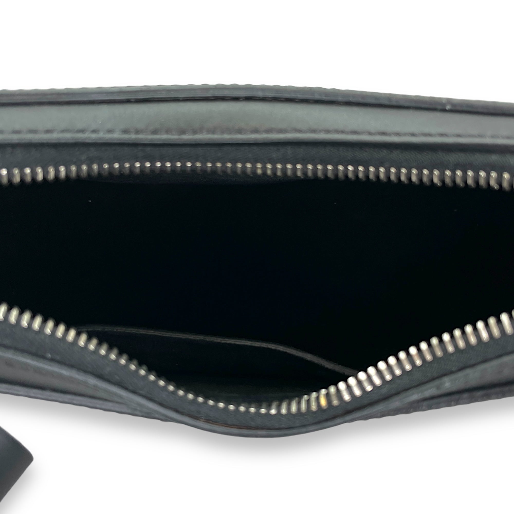 VLTN Hobo Small Black Shoulder Bag in Calfskin, Silver hardware