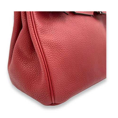 Birkin 30 Red in Clemence, Palladium hardware