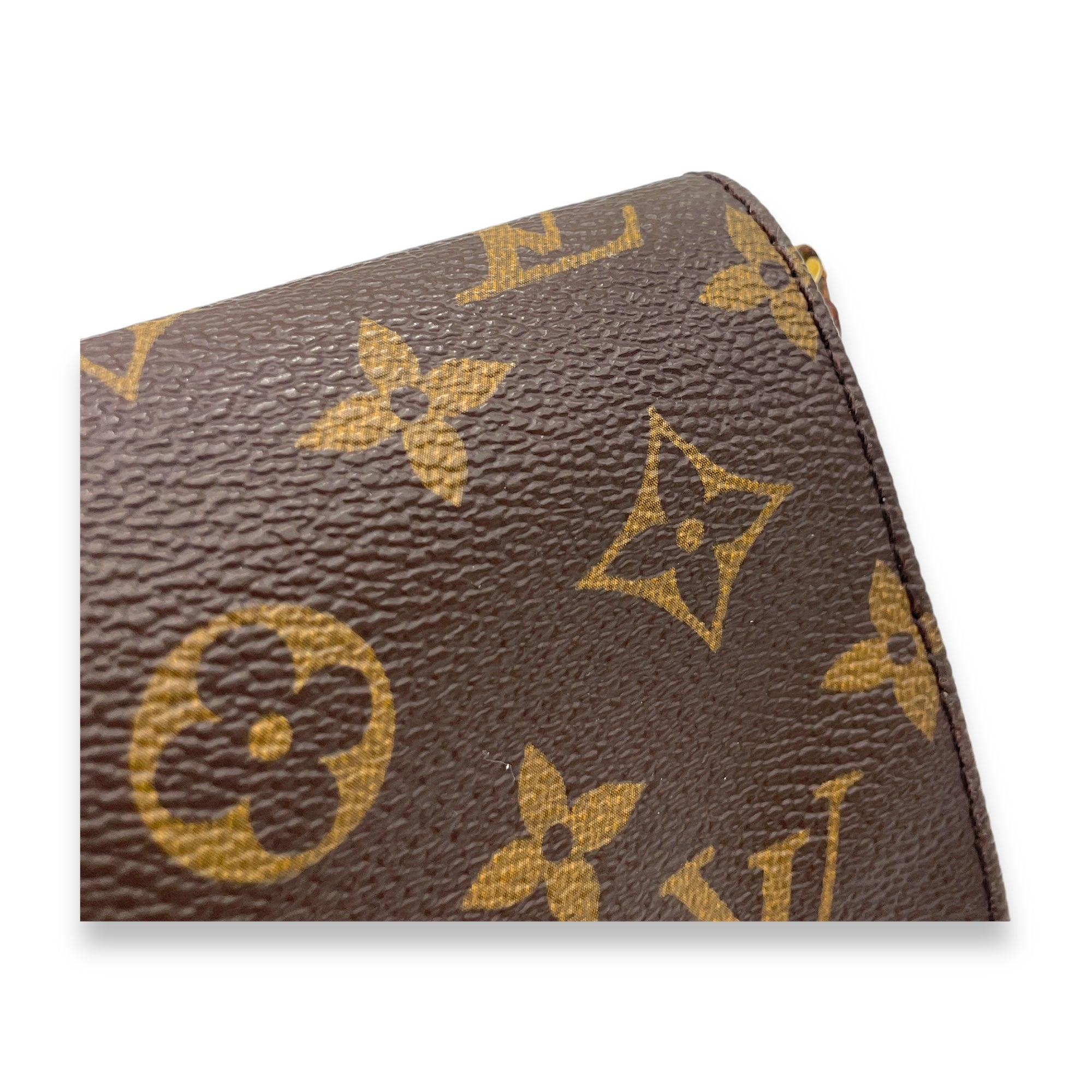 Favourite Crossbody Bag Brown in Monogram Coated Canvas, Gold hardware