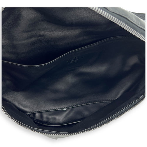 VLTN Belt Bag Black in Calfskin, Silver hardware