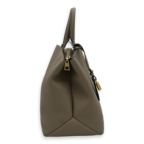 Louis Vuitton Grand palasis Top Handle Bag MM Grey in Calfskin, Gold hardware_3