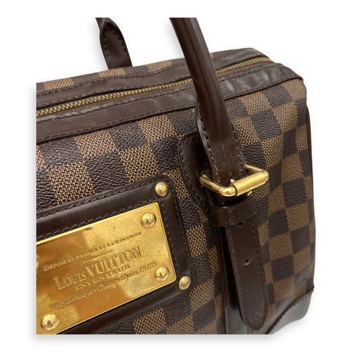 Louis Vuitton Berkeley Top Handle Bag Brown in Coated Canvas, Gold hardware_26