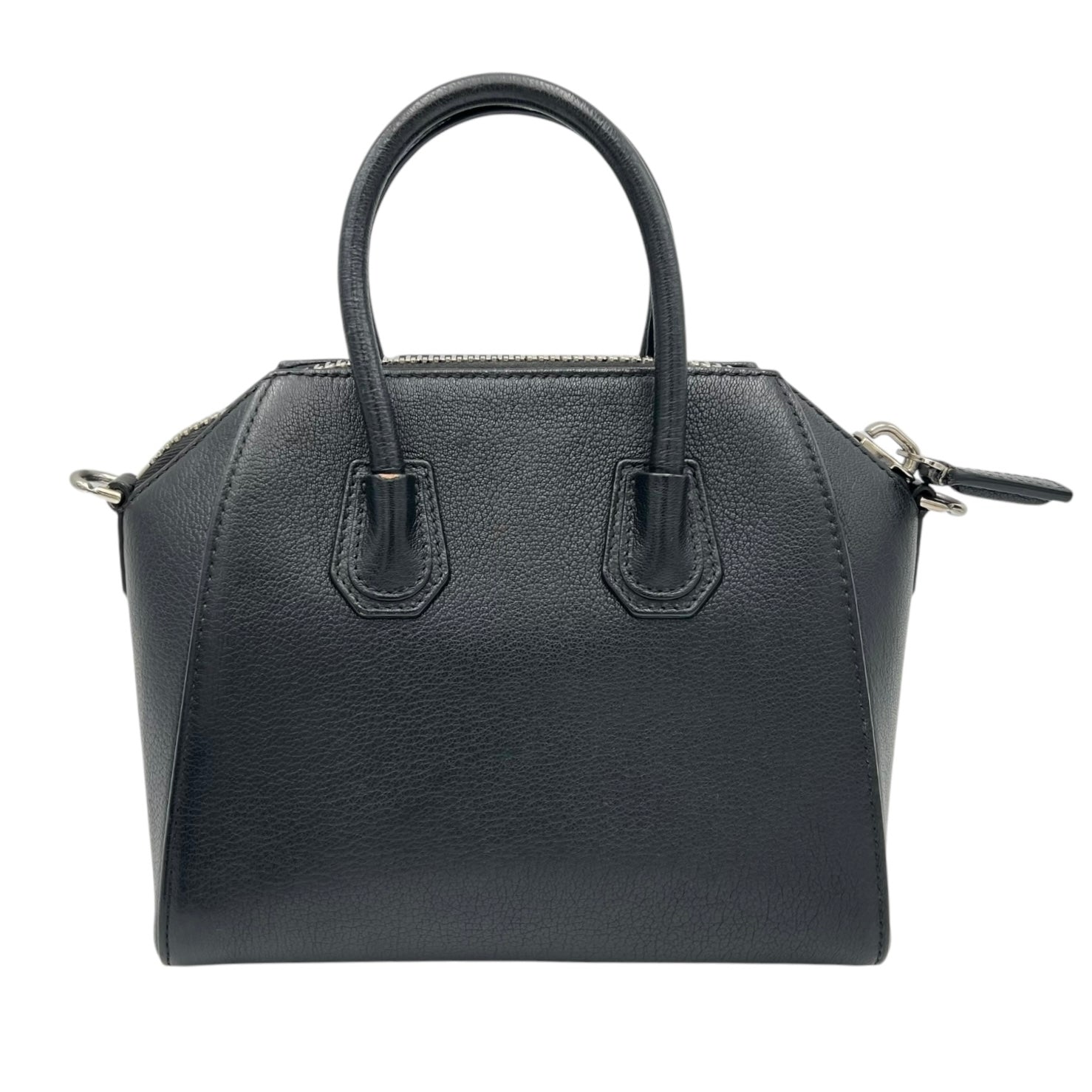 Givenchy Antigona Top Handle Bag Black in Calfskin, Silver hardware_2
