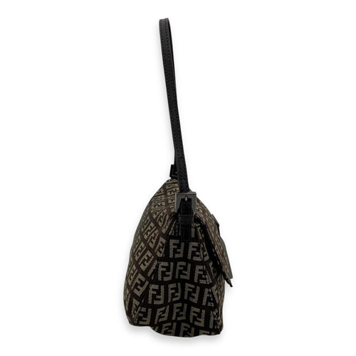 Fendi Zucca Shoulder Bag Brown in Jacquard, Silver hardware_3