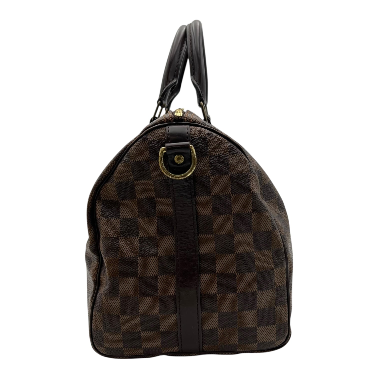 Louis Vuitton Speedy Top Handle Bag 30 Brown in Canvas, Gold hardware_4
