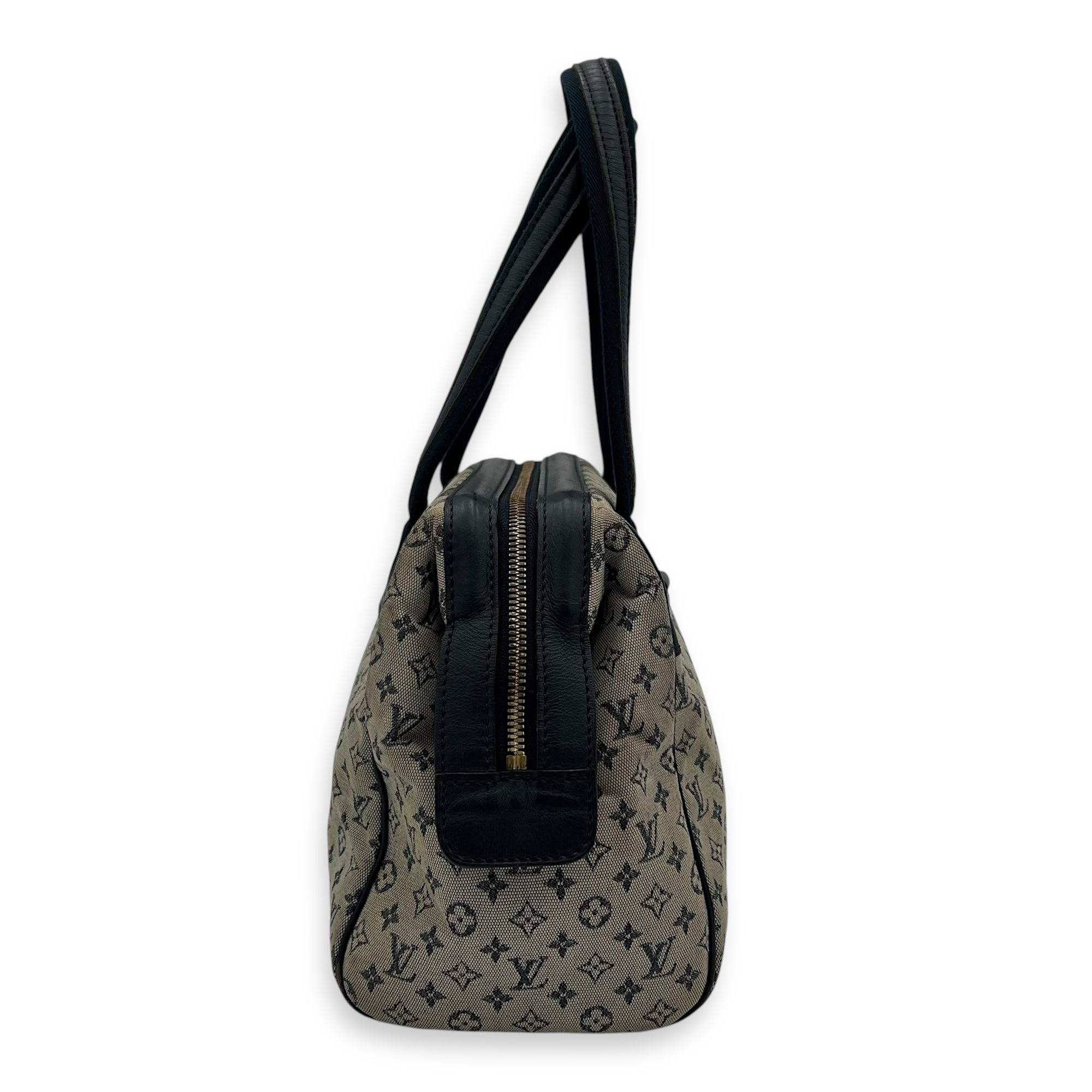 Louis Vuitton Josephine Shoulder Bag Grey in Jacquard, Gold hardware_4