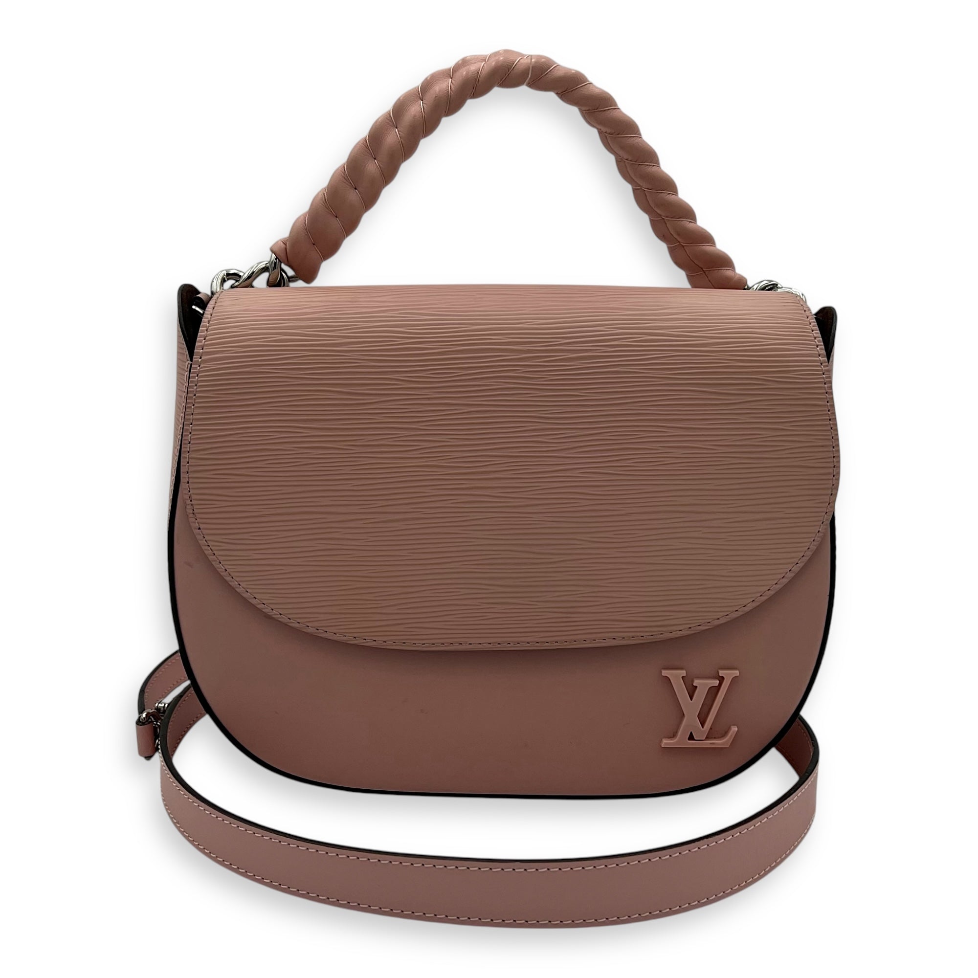 Louis Vuitton Luna Shoulder Bag Pink in Epi Leather, Silver hardware_13