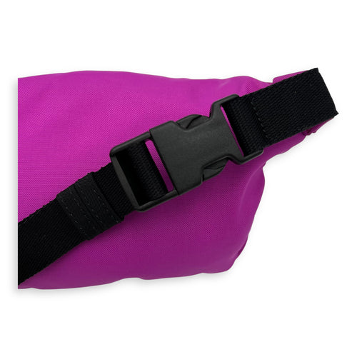 Balenciaga Logo Belt Bag Pink in Canvas, Silver hardware_9
