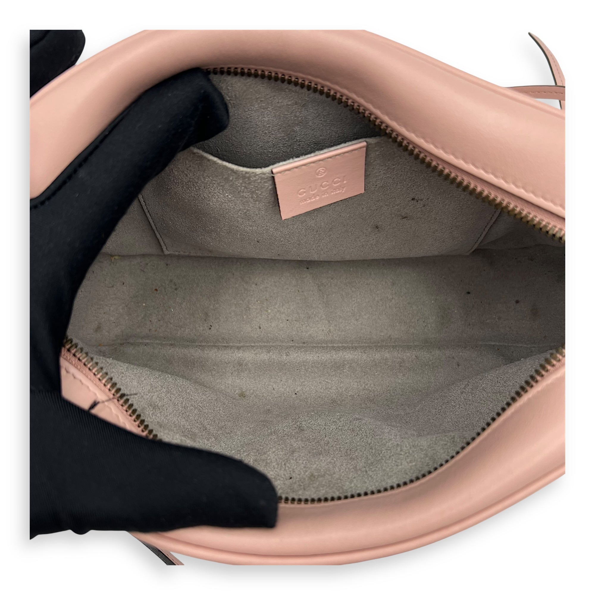 Gucci GG Marmont Crossbody Bag Pink in Calfskin, Gold hardware_6