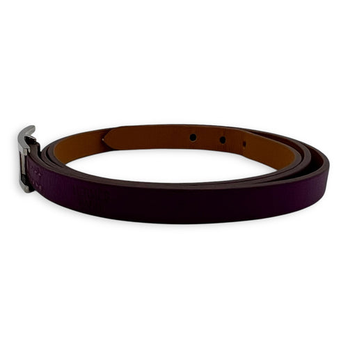 Hermès Behapi Double tour Purple in Calfskin, Palladium hardware_3
