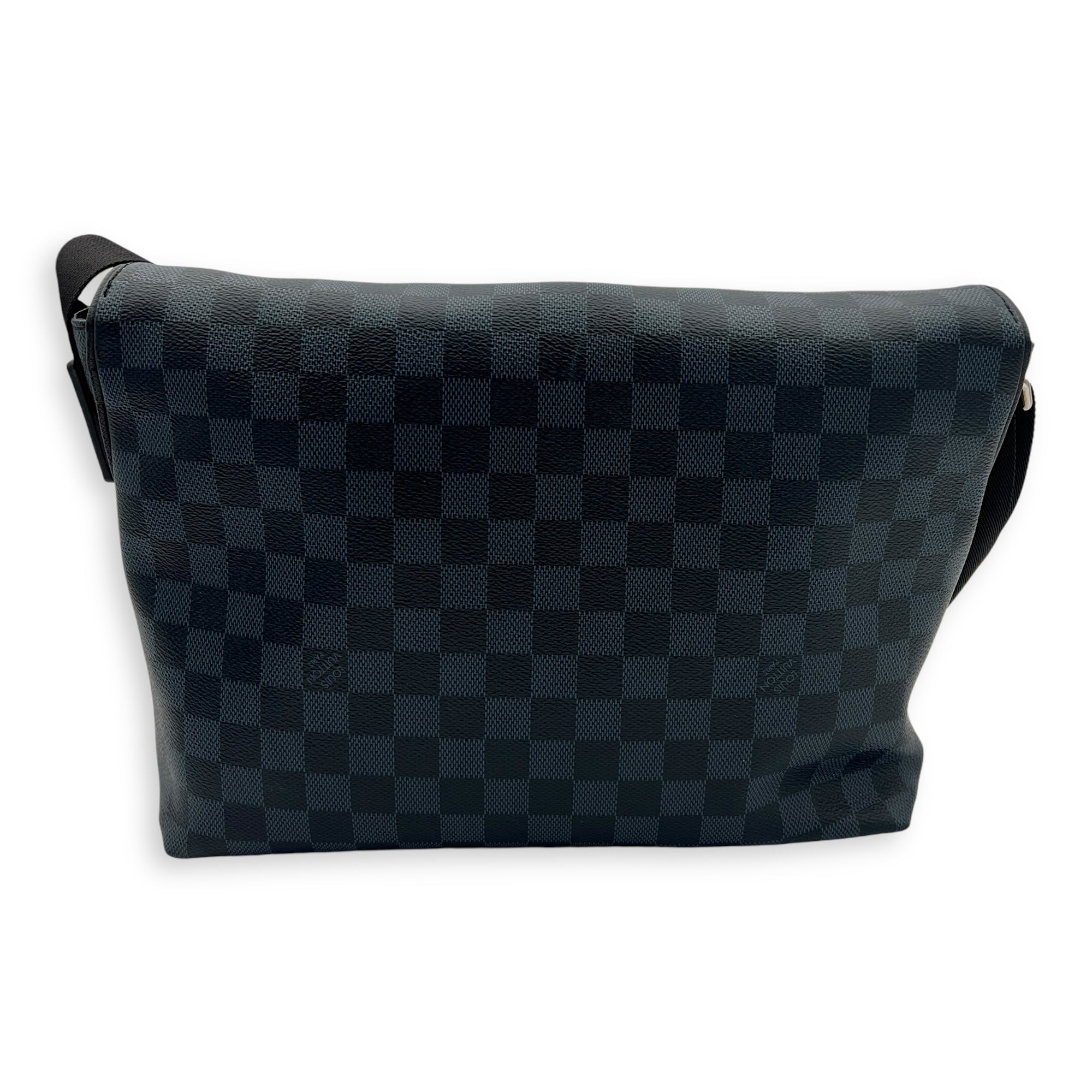 Match Point Messenger Cobalt Damier in Coated Canvas, Silver hardware