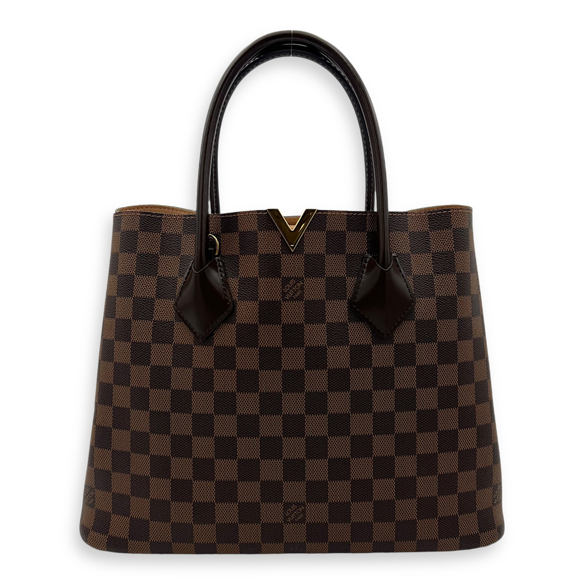 Louis Vuitton Kensington Tote Bag Brown in Coated Canvas, Gold hardware_1