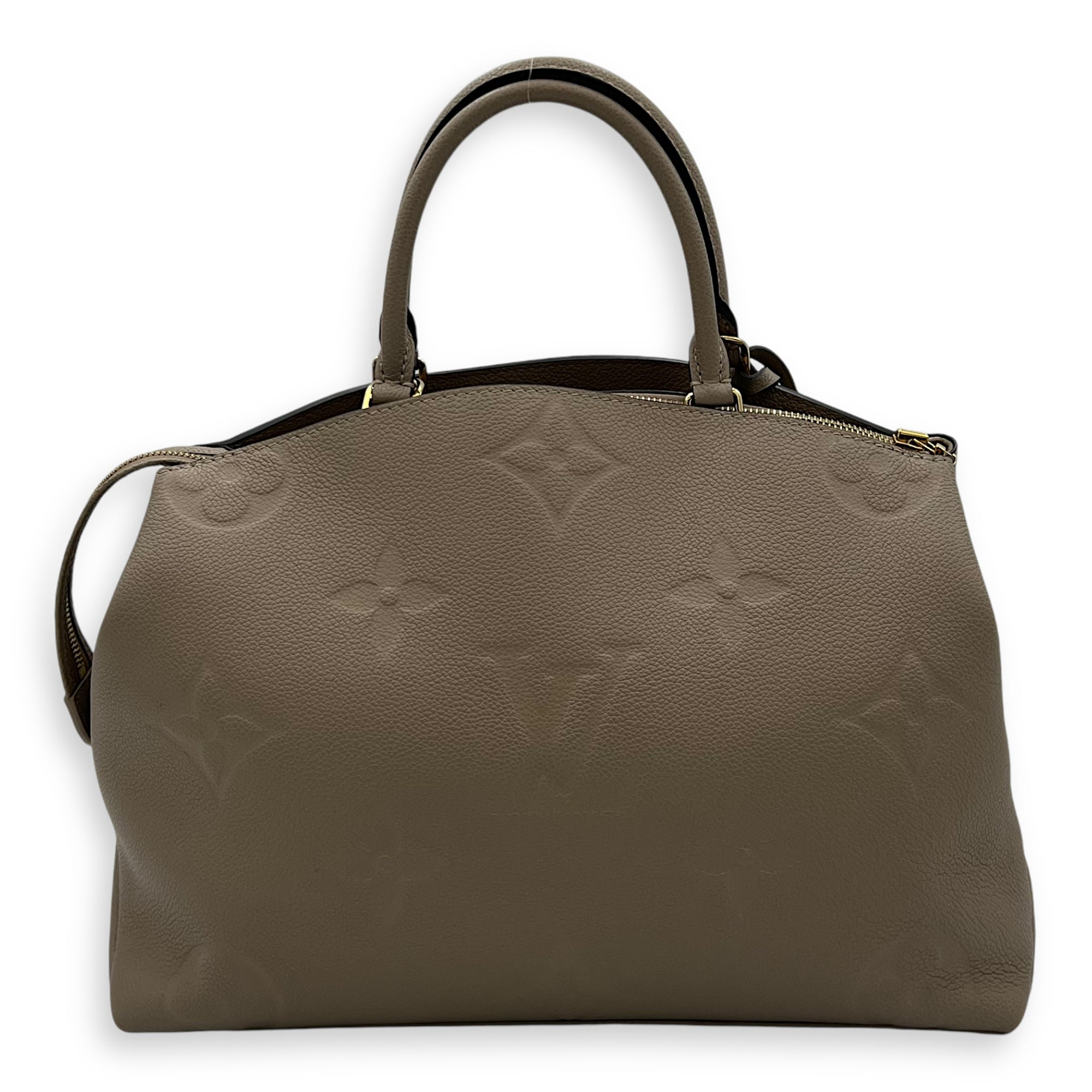 Louis Vuitton Grand palasis Top Handle Bag MM Grey in Calfskin, Gold hardware_2
