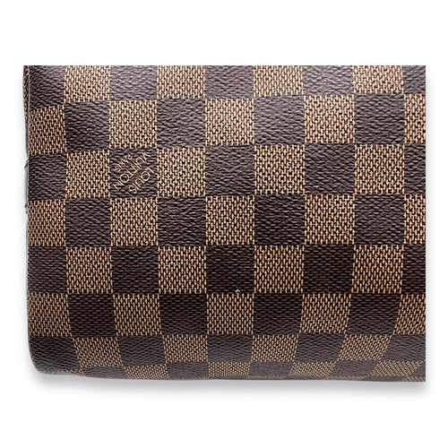 Louis Vuitton Speedy Bandouliere 25 Damier Ebene Top Handle Bag in Coated Canvas, Gold hardware_8