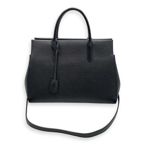 Louis Vuitton Marly Top Handle Bag Black in Epi Leather, Silver hardware_12