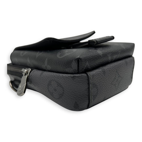 Louis Vuitton Double Crossbody Bag Mini Grey in Monogram Coated Canvas, Silver hardware_7