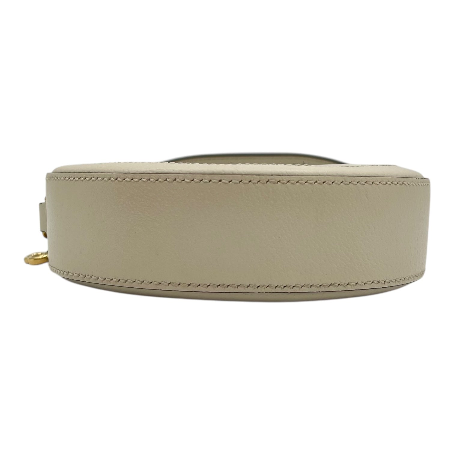 Gucci Ophidia Shoulder Bag Round White in Calfskin, Gold hardware_5