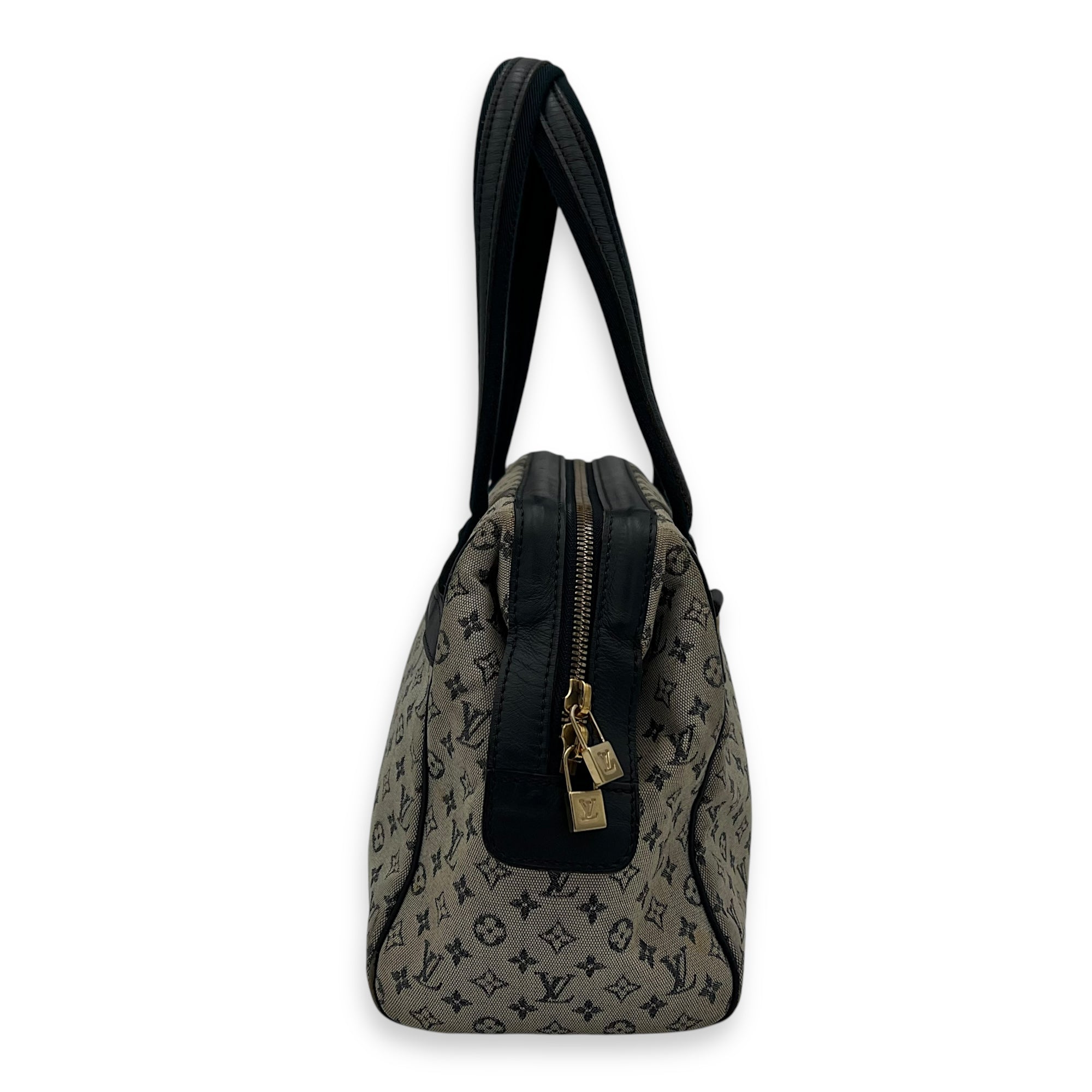 Louis Vuitton Josephine Shoulder Bag Grey in Jacquard, Gold hardware_3
