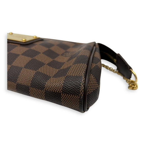 Louis Vuitton Eva Shoulder Bag Brown in Coated Canvas, Gold hardware_8