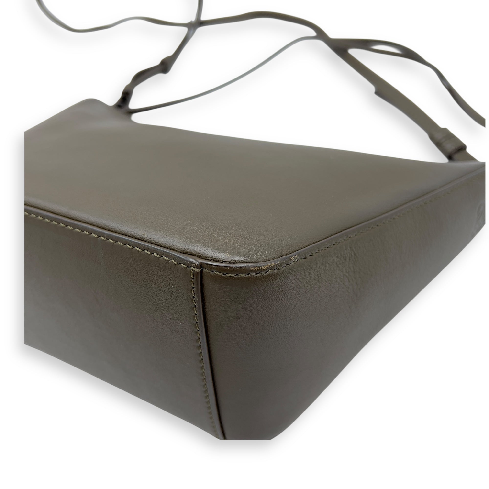 Loewe Hammock Hobo Mini Green Shoulder Bag in Calfskin, Gold hardware_10