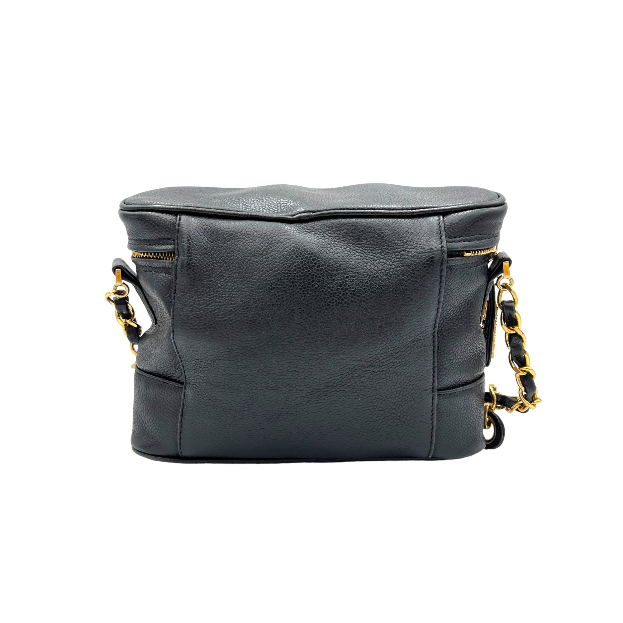 CC Crossbody Bag  Black in Caviar Leather , Gold Hardware