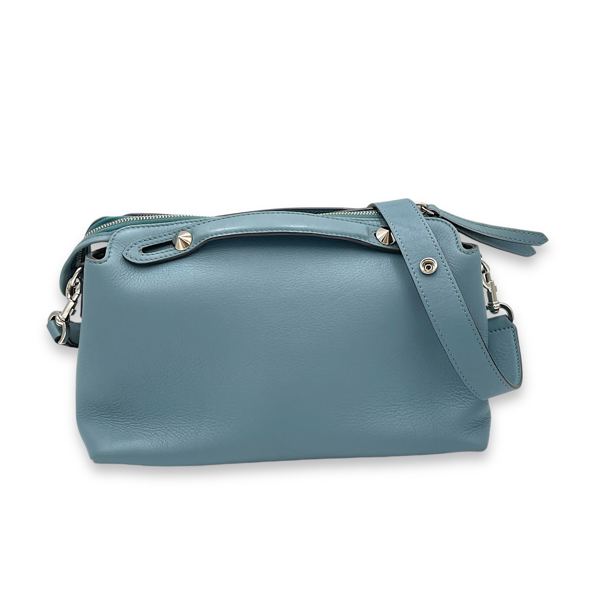 By The Way Top Handle Bag Blue in Calfskin, Gold hardware