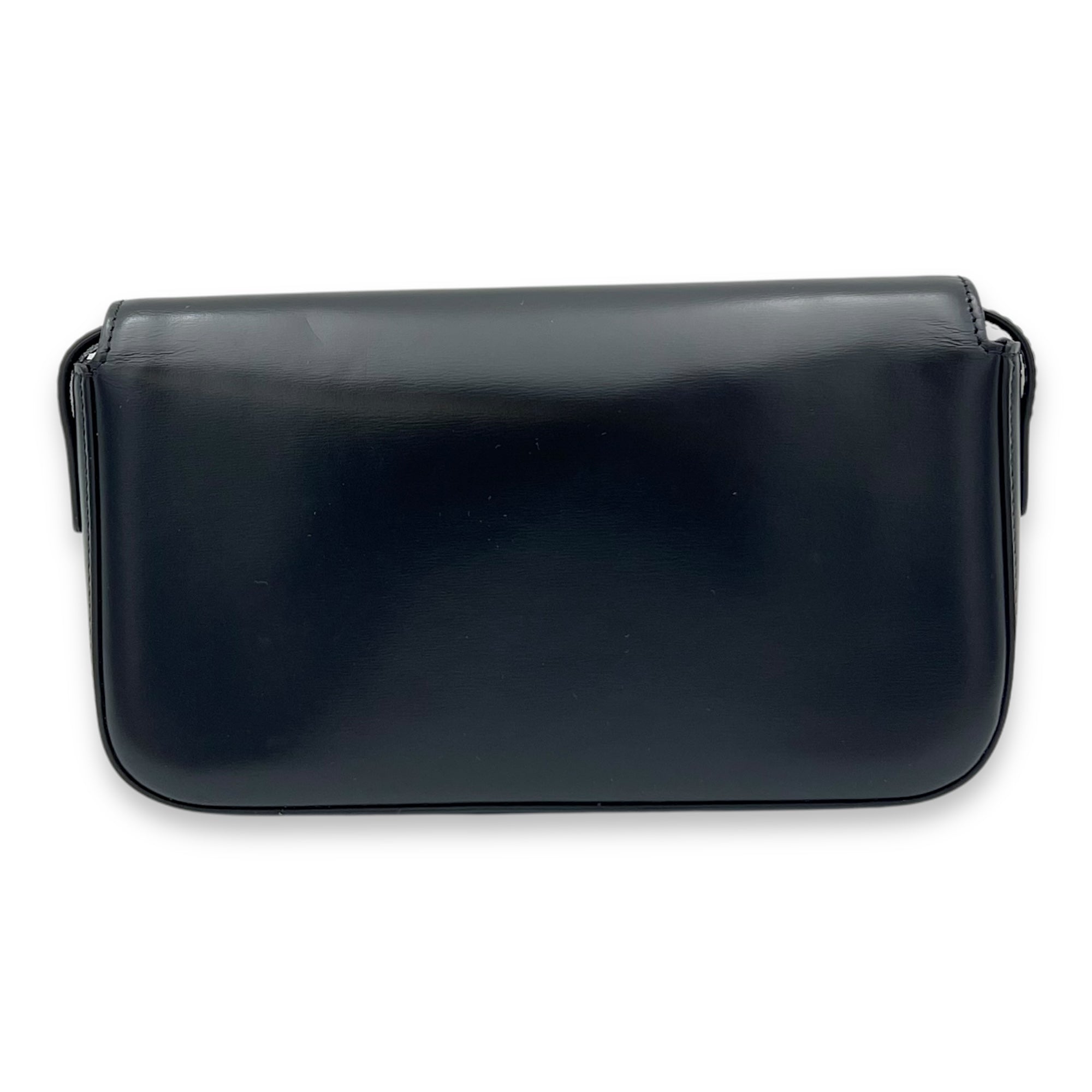 Celine Triomphe Shoulder Bag Black in Calfskin, Gold hardware_2