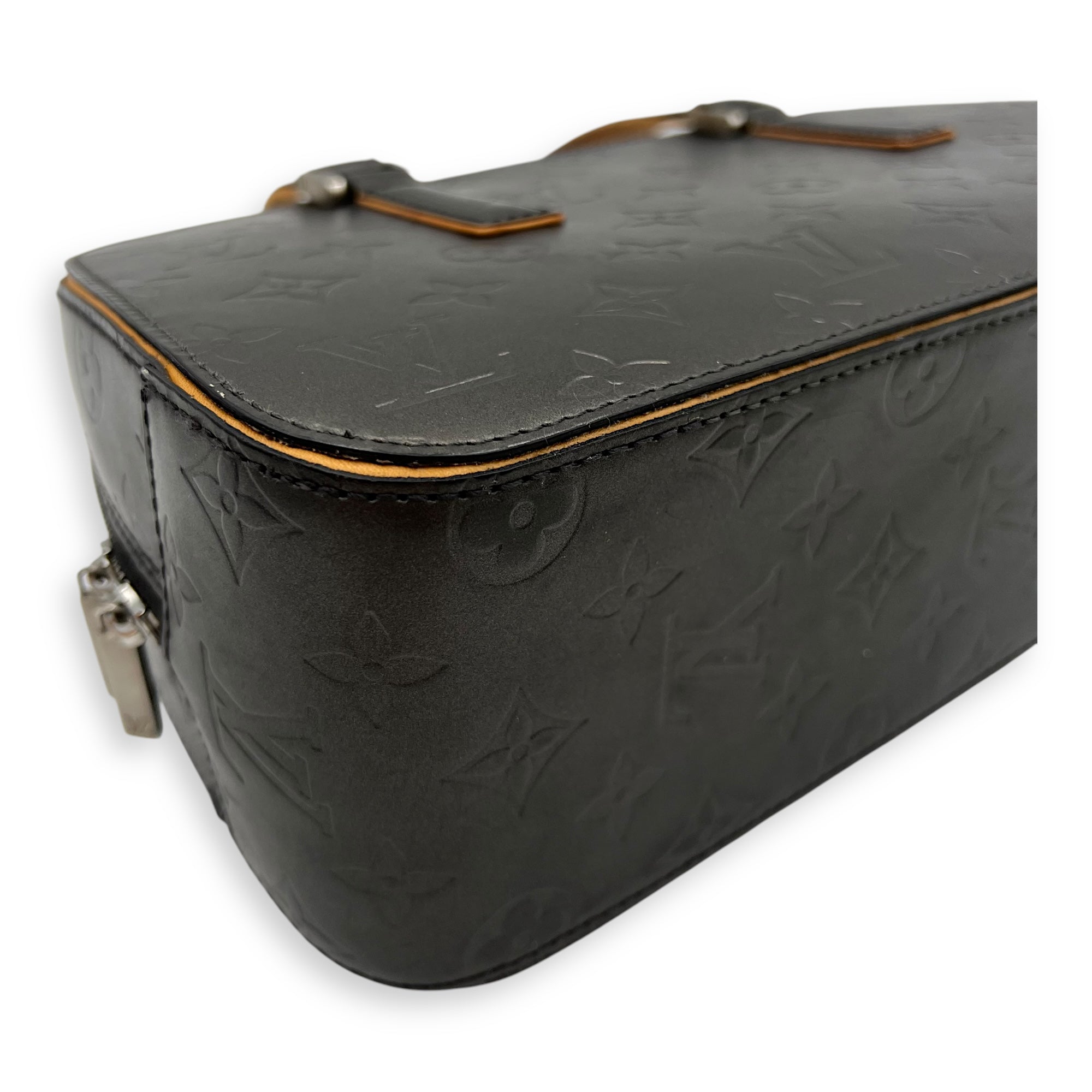 Louis Vuitton Shelton Top Handle Bag Grey in Others, Silver hardware_12