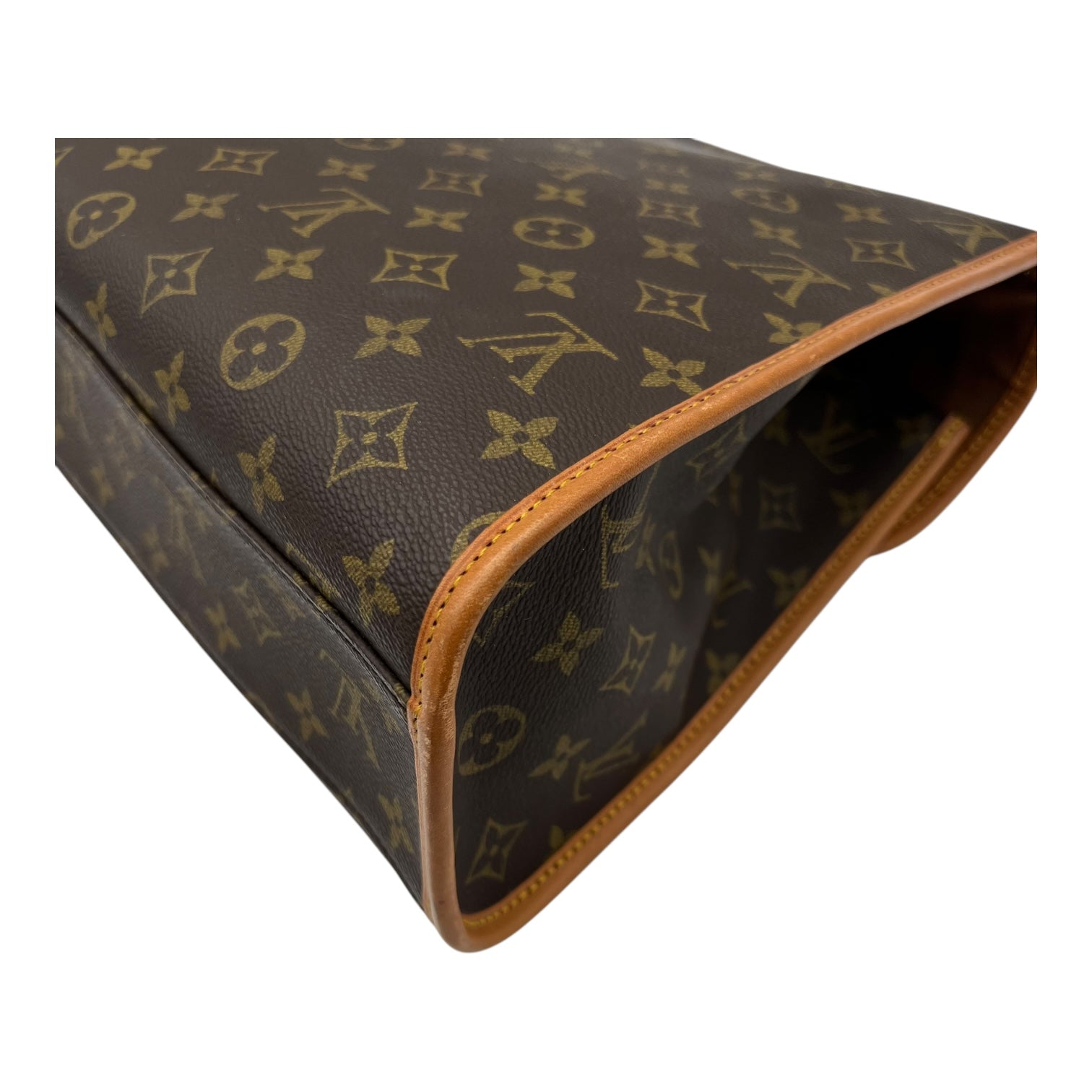 Louis Vuitton Beverly Top Handle Bag Brown in Monogram Coated Canvas, Gold hardware_13