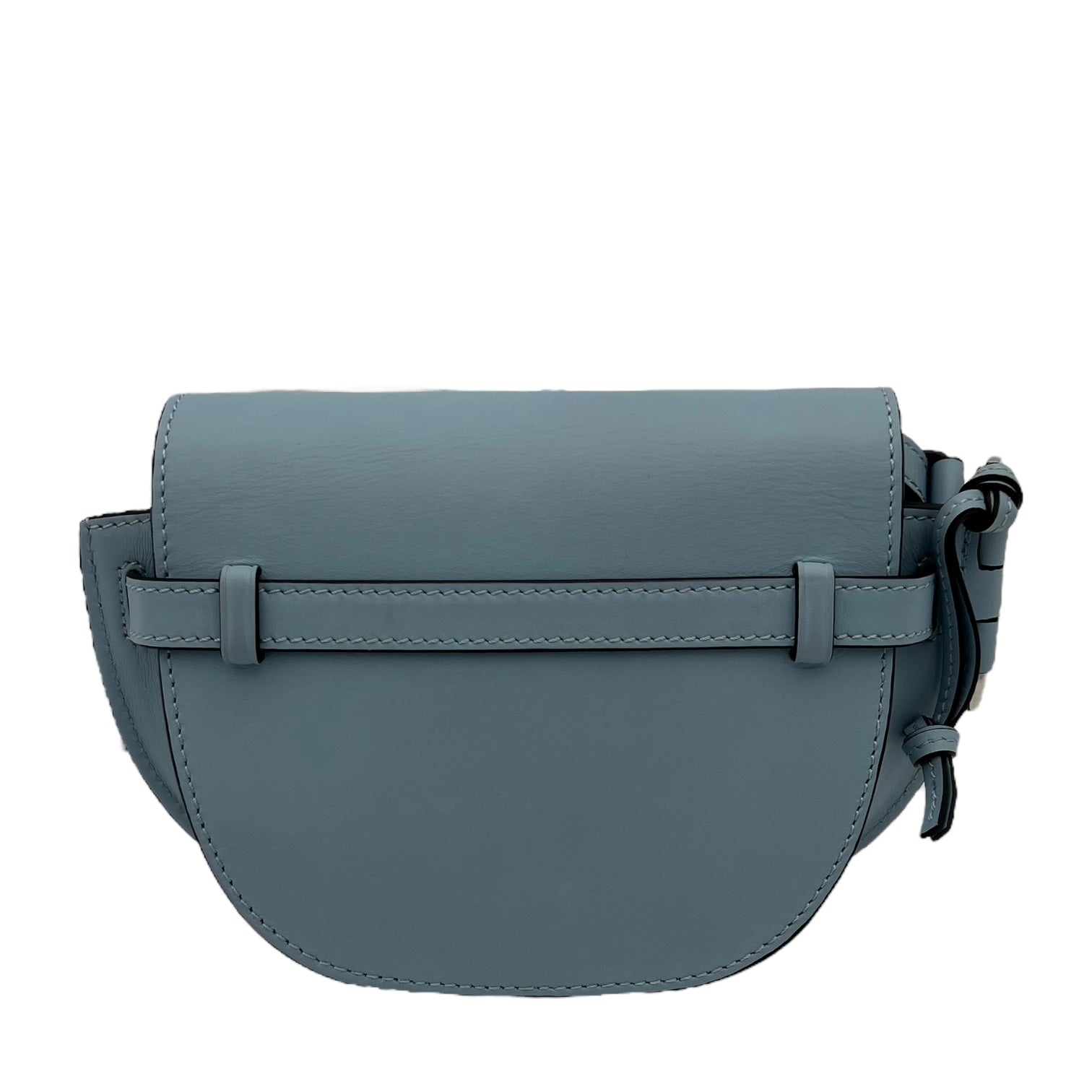 Loewe Gate Crossbody Bag Mini Blue in Calfskin, Silver hardware_2