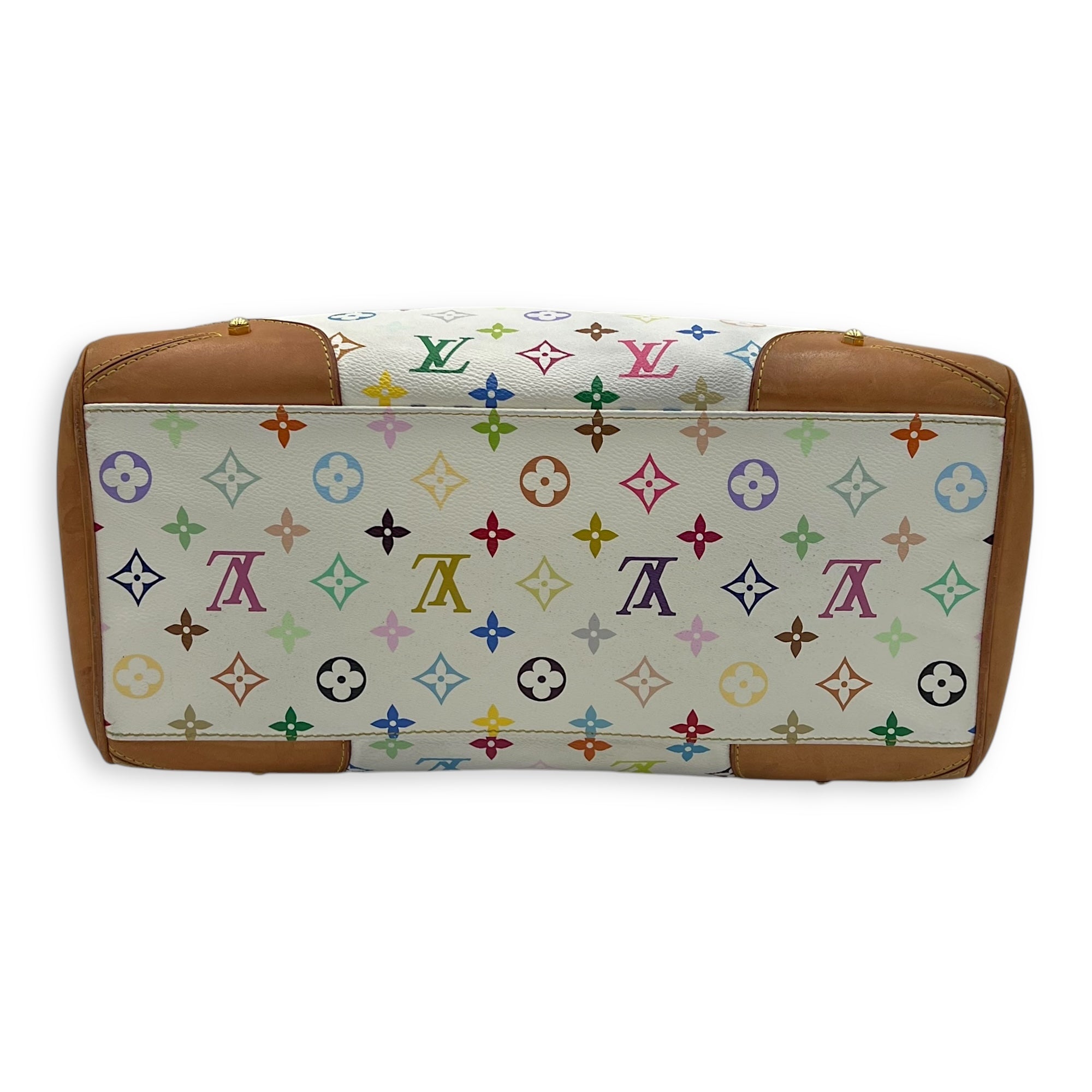 Louis Vuitton Claudia Shoulder Bag Multicolor x Murakami in Monogram Coated Canvas, Gold hardware_5