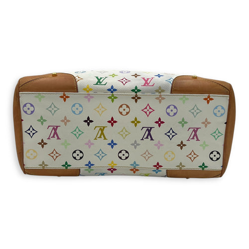 Louis Vuitton Claudia Shoulder Bag Multicolor x Murakami in Monogram Coated Canvas, Gold hardware_5