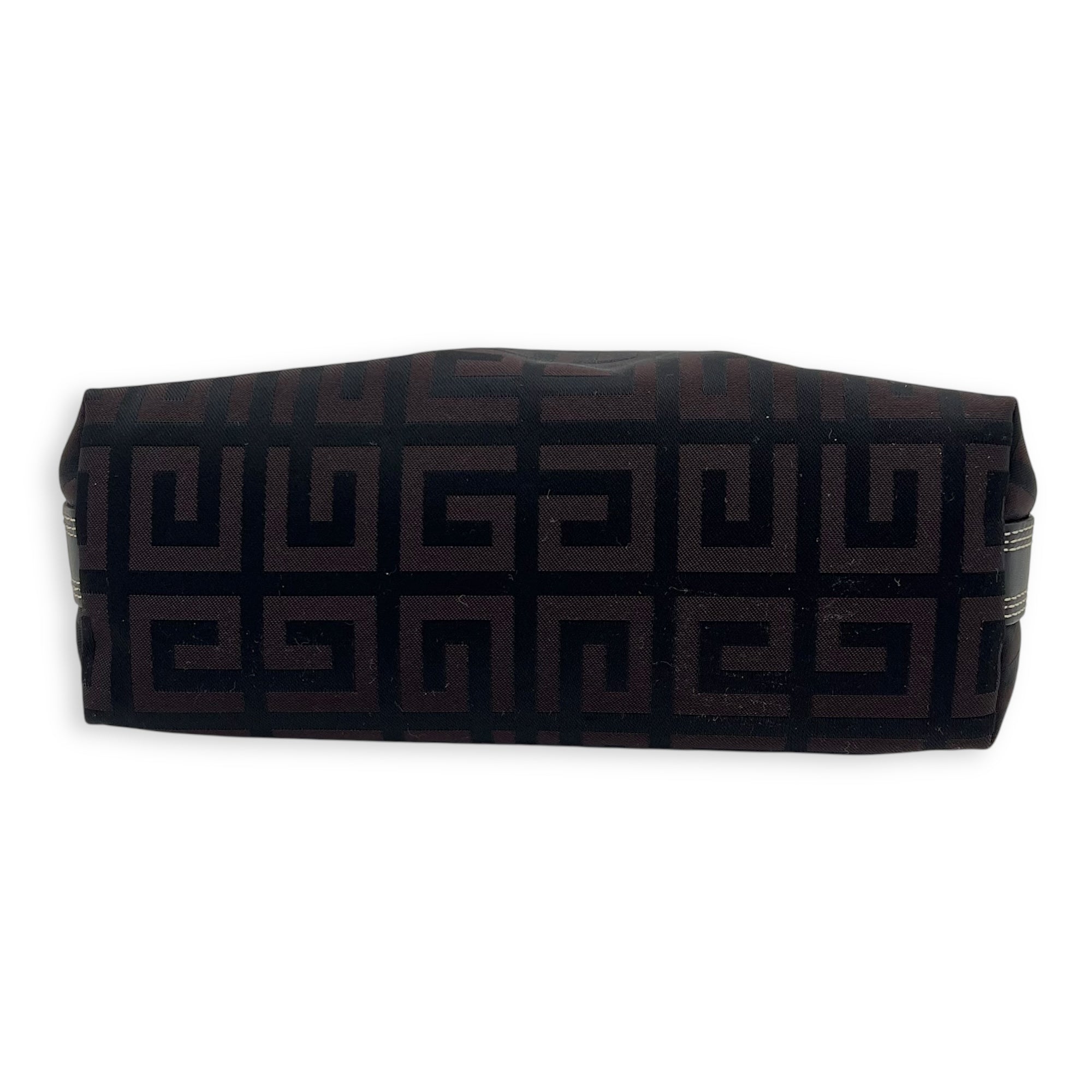 Givenchy Logo Top Handle Bag Brown in Canvas, Silver hardware_5