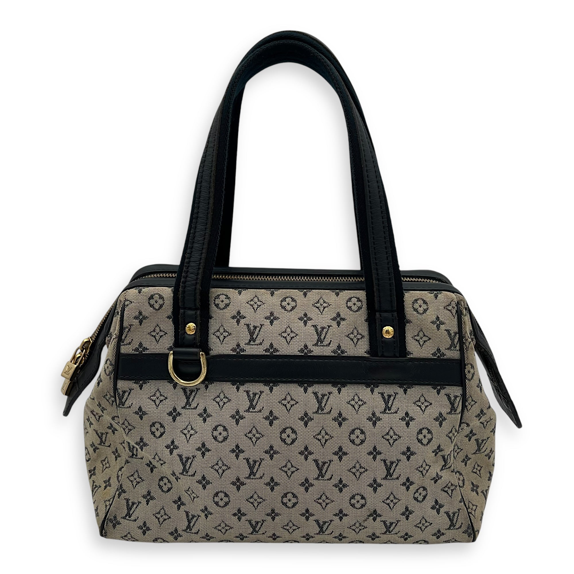 Louis Vuitton Josephine Shoulder Bag Grey in Jacquard, Gold hardware_2