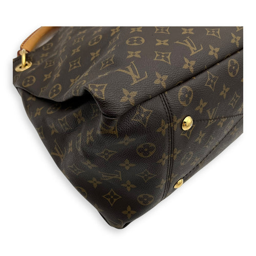 Louis Vuitton Artsy Top Handle Bag MM Brown in Monogram Coated Canvas, Gold hardware_10
