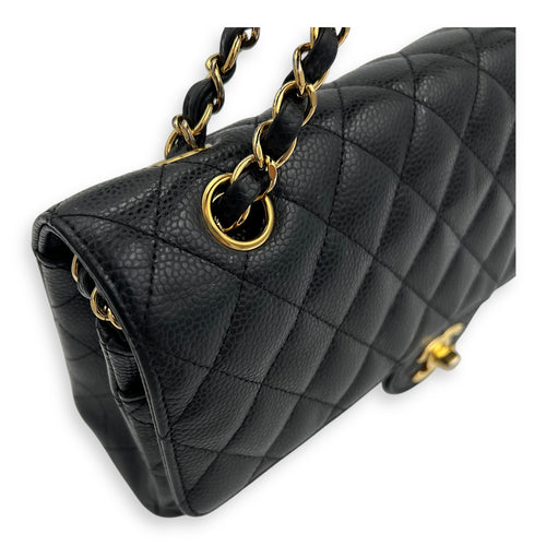Chanel Classic Shoulder Bag Medium Black in Caviar Leather, Gold hardware_13