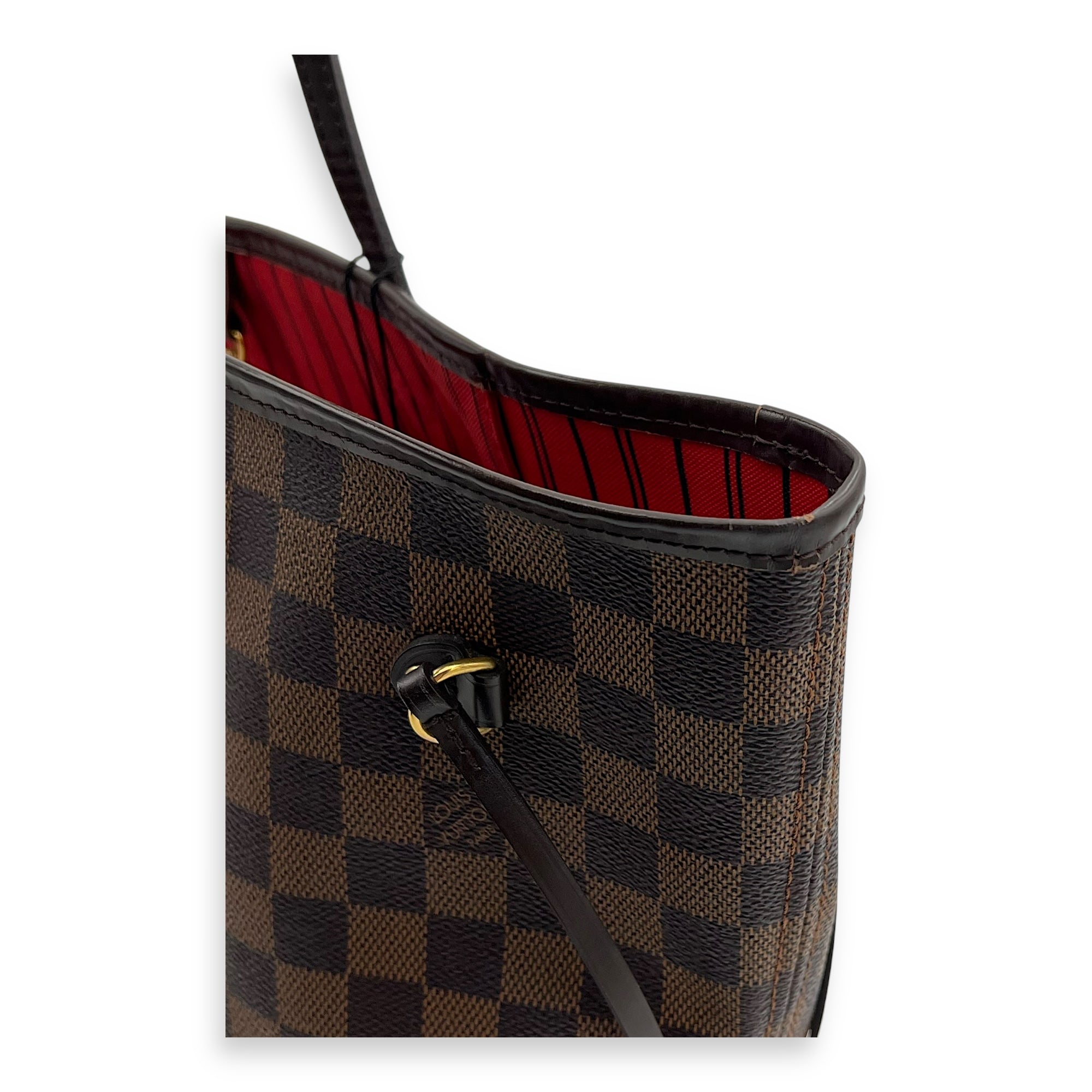 Louis Vuitton Neverfull Tote Bag MM Brown in Coated Canvas, Gold hardware_10
