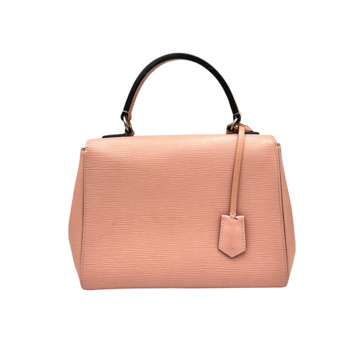 Cluny BB Pink Top Handle Bag in Epi Leather, Silver hardware