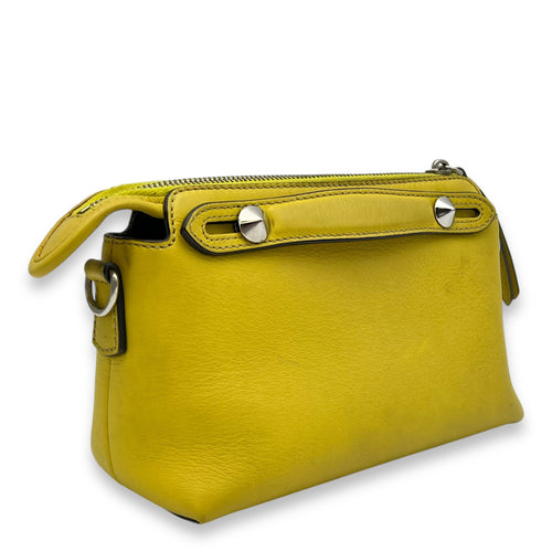 By The Way Yellow Top Handle Bag in Calfskin, Silver hardware