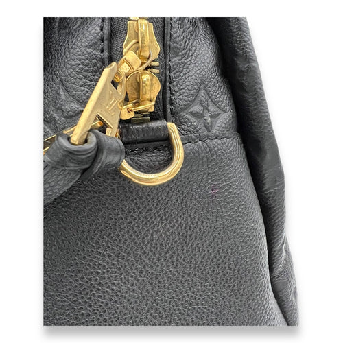 Ponthieu Black Top Handle Bag in Monogram Empreinte Leather, Gold hardware