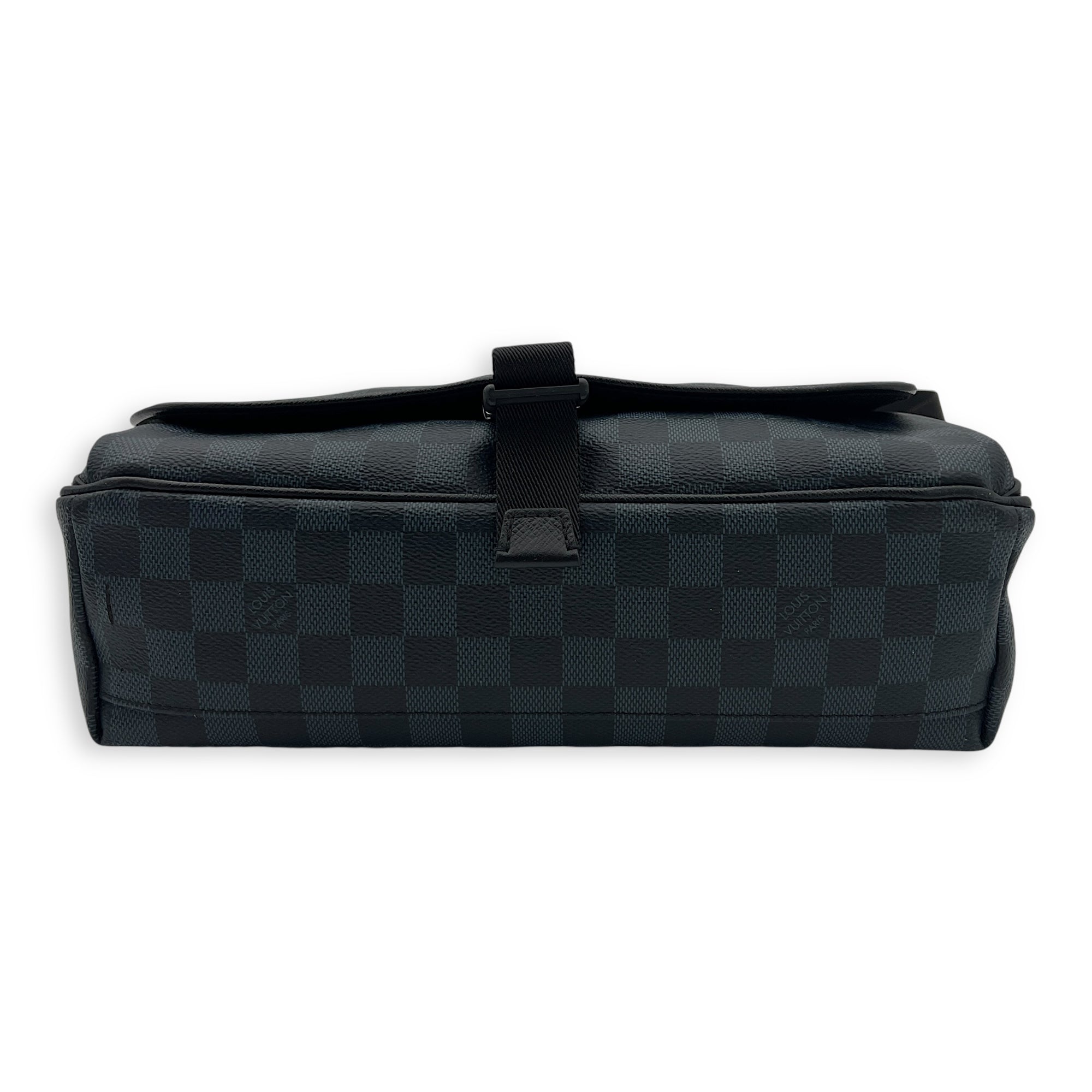 Match Point Messenger Cobalt Damier in Coated Canvas, Silver hardware