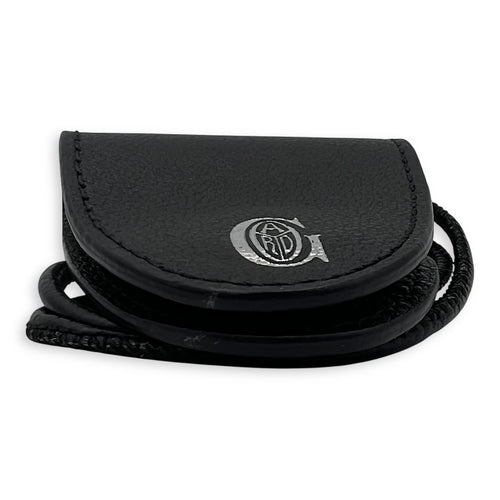 Goyard Universal Black Bag Clip in Calfskin, Silver hardware_7