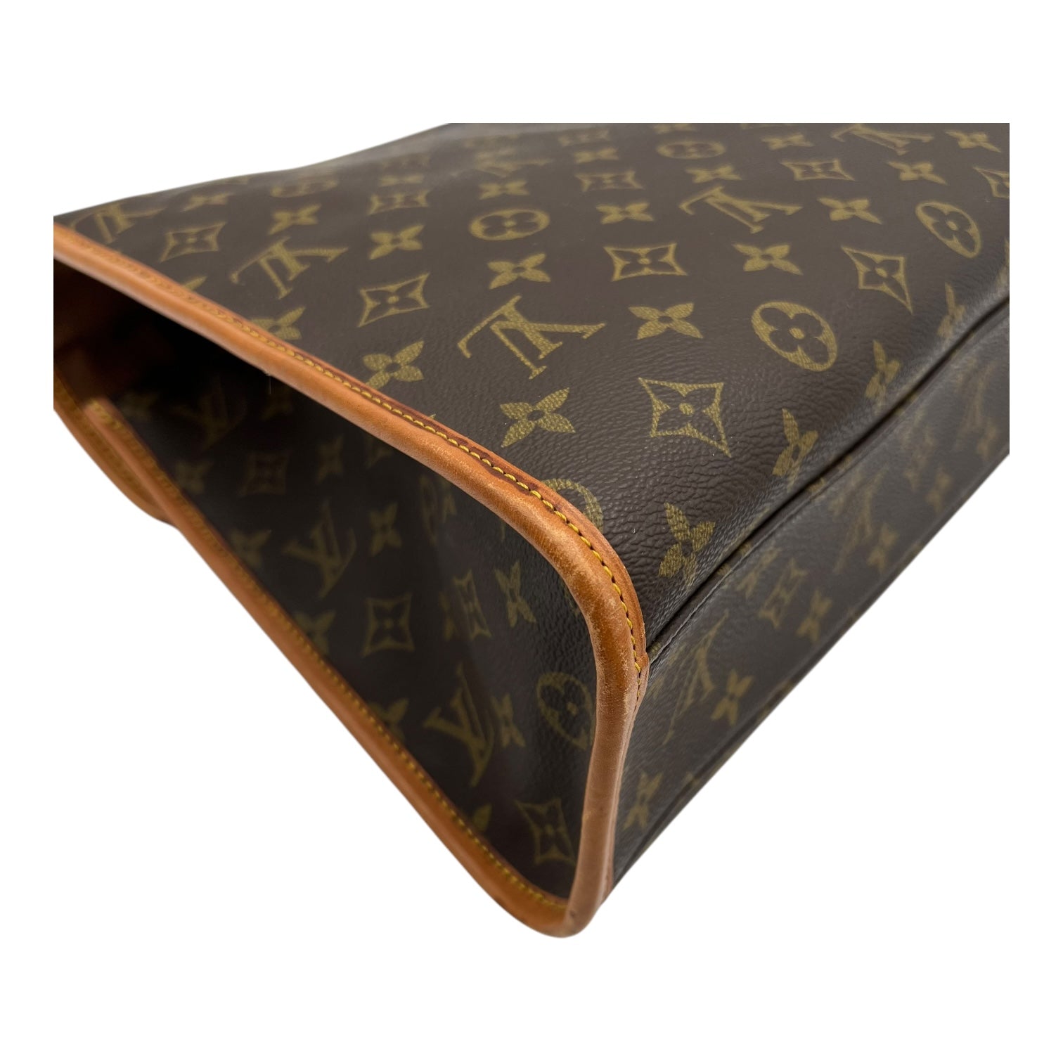 Louis Vuitton Beverly Top Handle Bag Brown in Monogram Coated Canvas, Gold hardware_12