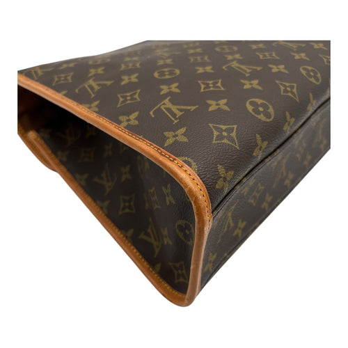 Louis Vuitton Beverly Top Handle Bag Brown in Monogram Coated Canvas, Gold hardware_12