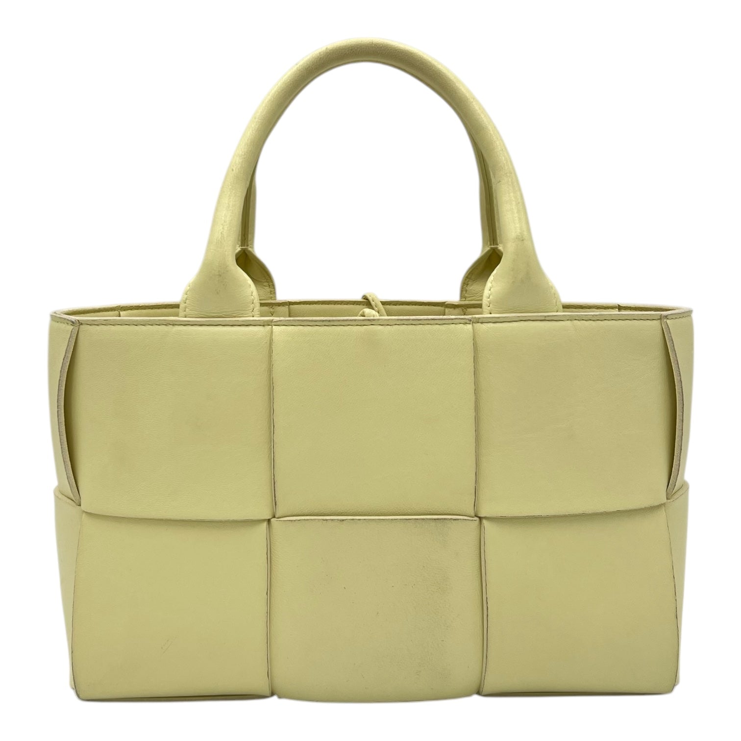 Bottega Veneta Arco Yellow Tote Bag in Lambskin_2