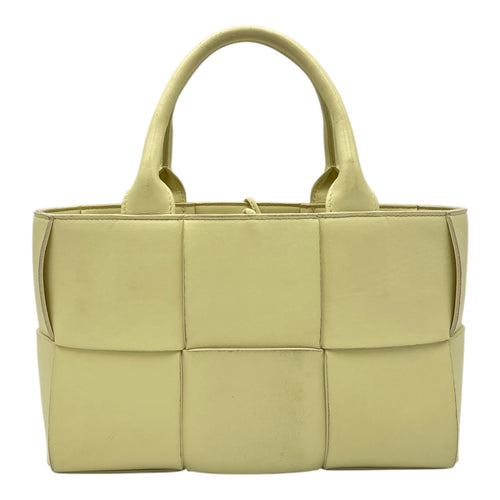 Bottega Veneta Arco Yellow Tote Bag in Lambskin_2