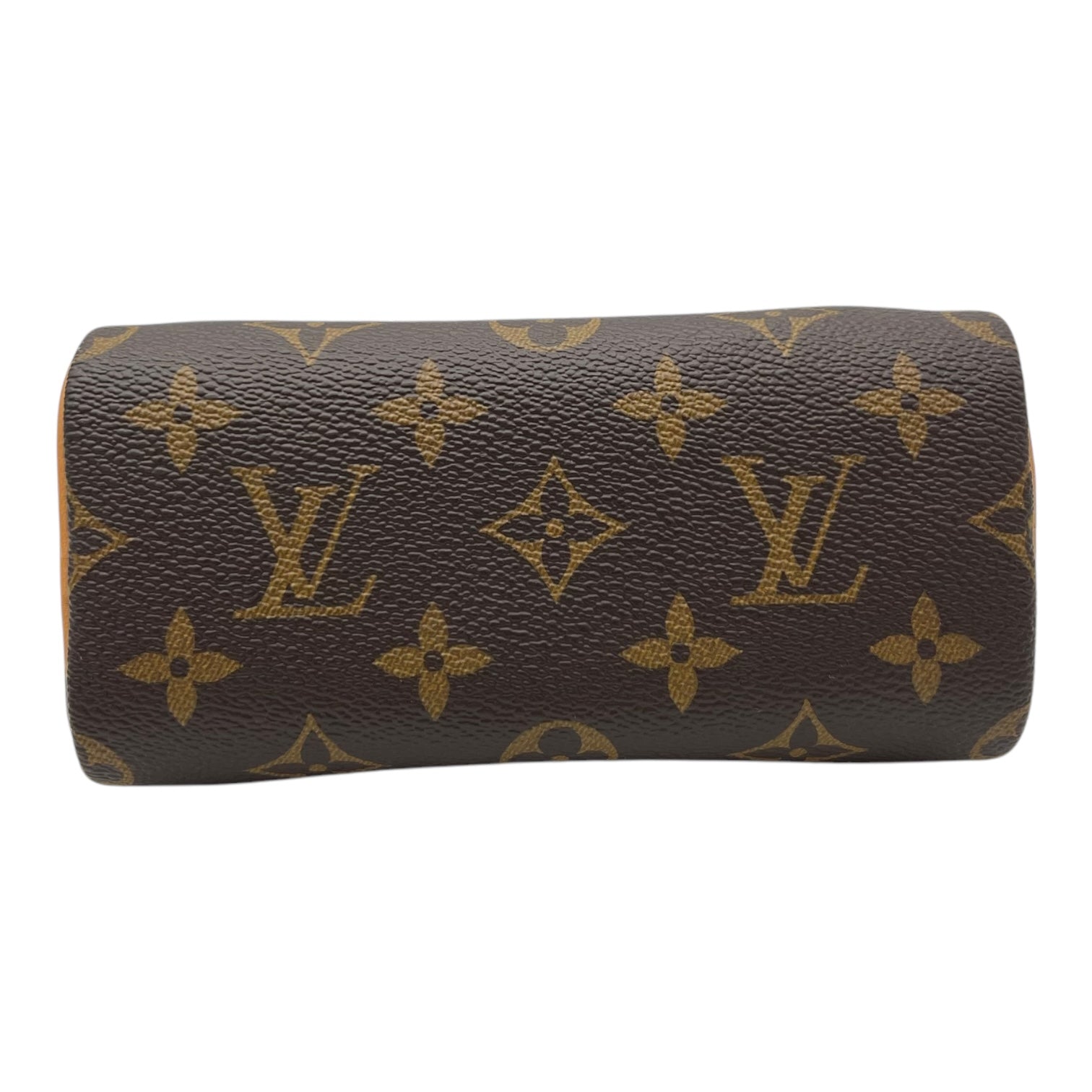 Louis Vuitton Speedy Crossbody Bag Nano Brown in Monogram Coated Canvas, Gold hardware_5